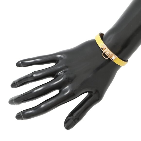 HERMES Rival Mini Bracelet Size T3 Swift Leather Jaune de Naples - Picture 11 of 12